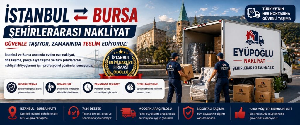 İstanbul Bursa şehirlerarası ev taşıma hizmetinde profesyonel ekipler tarafından güvenli ve hızlı taşımacılık süreci