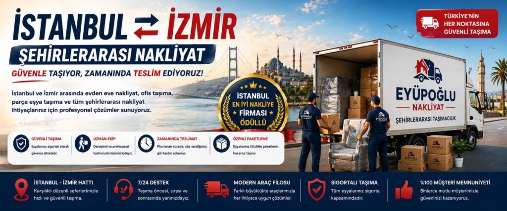 İstanbul İzmir şehirlerarası ev taşıma hizmeti ile güvenli ve hızlı evden eve nakliyat süreci